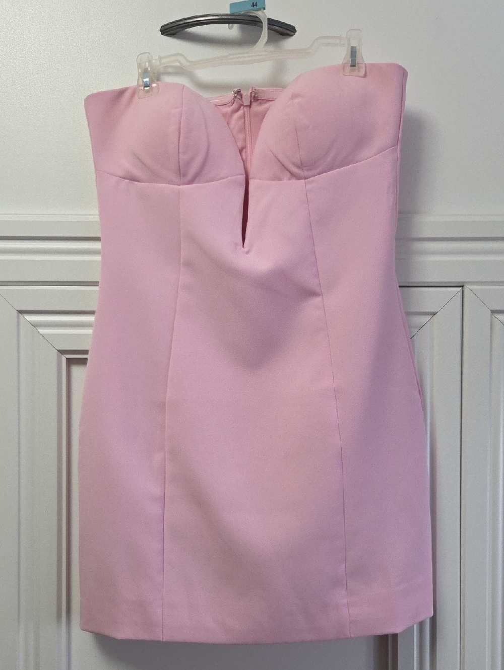 Away Strapless Light Pink Mini Dress with Sweetheart Bust